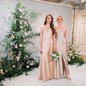 Jenny Yoo Dina Bridesmaid Dress - Latte - Size 4